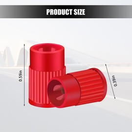 Zpana Car Tire Valve Stem Caps, 30PCS Plastic Leak Proof Corrosion Resistant Vehicle Tyre Valve Stem Cover, Dustproof Automotive Wheel Air Caps, Universal for SUVs Trucks Motorcycles (Red)