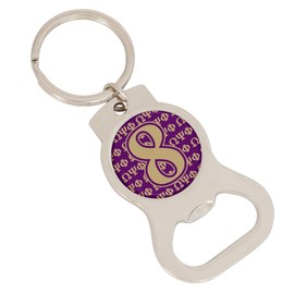 Desert Cactus Omega Psi Phi Bottle Opener Keychain Line Number Cross Over OPP Omega Man D9 Divine Car Keys (Silver Bottle Opener #8)