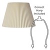 Ivory Linen Knife Pleat Medium Lamp Shade 9" Top x