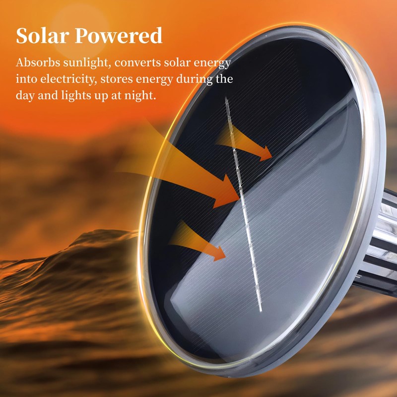 Solar Strobe Warning Light, Waterproof LED Flashing Safety Light, Outdoor