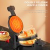 Double Belgian Waffle Maker Iron 180° Flip 1400W 8 Slices