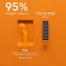 Apivita bálsamo labial con miel 4.4 g – con aceite de oliva, cera de abeja y manteca de karité – hidratación profunda y suavidad para labios secos