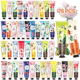 YUEONEWIN 76 Pack Hand Cream Gifts Set For Women, Moisturizer Hand Lotion in Bulk for Dry Cracked Hand, Mini Travel Size Hand Cream, Christmas Birthday Valentines Gift for Teacher Nurse Coworker