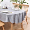 Wolkemer Faux Linen Oval Tablecloth 60 x 84 Inch Grey