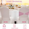 50 Pcs Stretch Chair Sashes with Crown Chair Sashes with