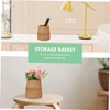 NOLITOY 1pc Woven Pen Holder Organizer Creative Sundries Storage Basket