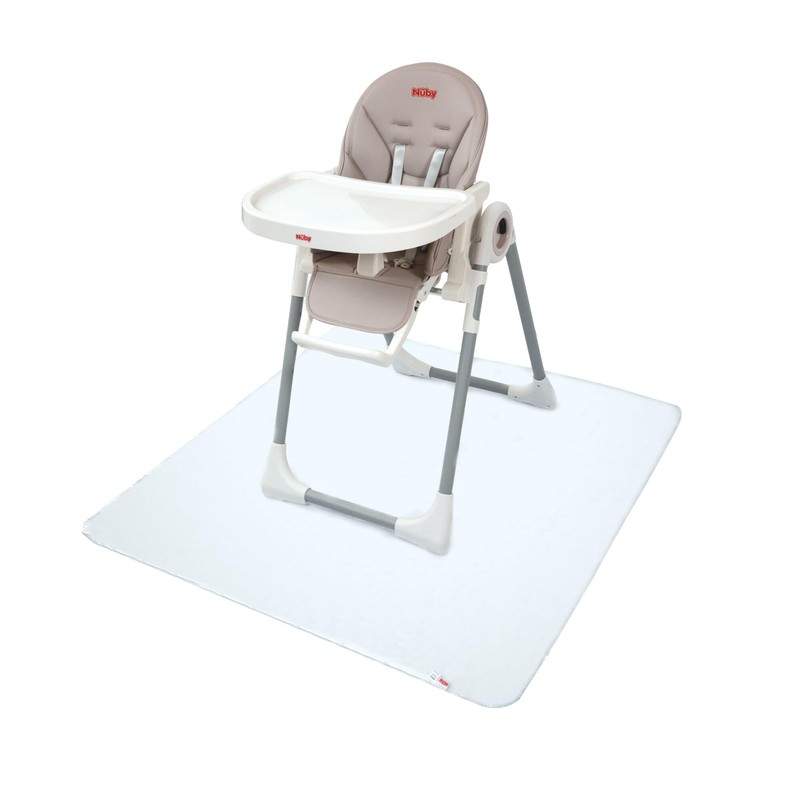 Nuby High Chair Square Floor Mat - Waterproof and Clear