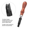 Cunyuer Leather Groover, V Type Leather Edge Bevelers, Adjustable Wood