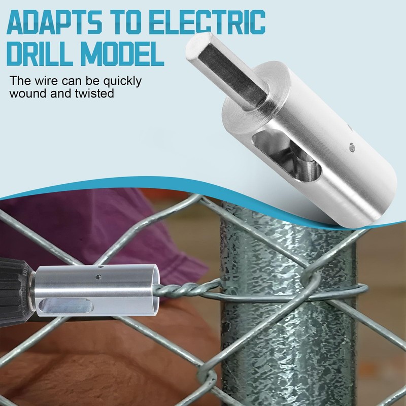 Methuker EZ Twist Ties Tool Compatible with 9 Gauge Drill