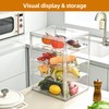 Pastry Display Case，4-Tier Adjustable Clear Bread Storage with Magnetic Door，Bread