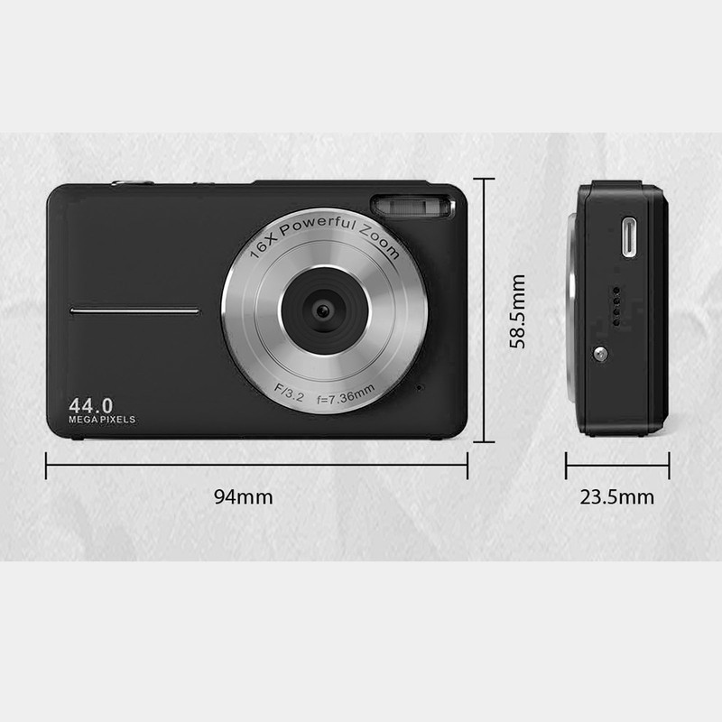 Digital Camera for Teens Kids 44MP 1080P HD 16X Digital