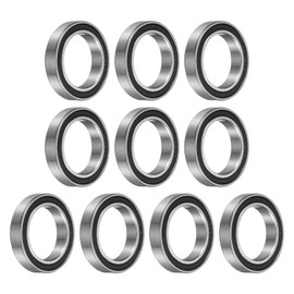 sourcing map 10pcs 6805-2RS Bearing 25x37x7mm, Chrome Steel Double Rubber Seals Precision Bearing, Lubricated Deep Groove Ball Bearings, P6 (ABEC 3)