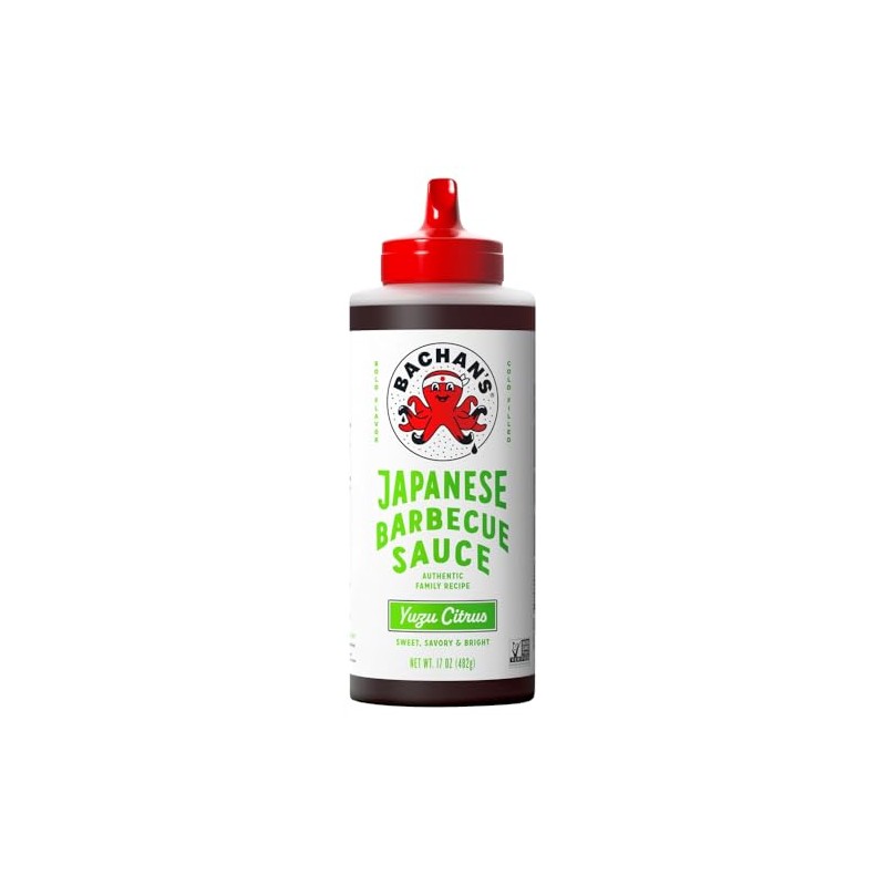 Bachan's Yuzu Japanese Barbecue Sauce, Non GMO, 17 Ounces (Pack
