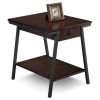 Leick Empiria Single Wood Drawer End Table in Walnut and