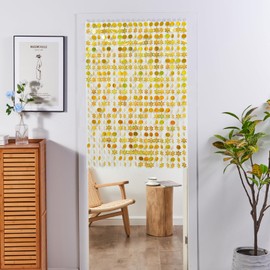 20Pcs Sequin Beaded Curtain Doorway Beads Curtain Gold Sparkle Christmas Tree Decorations Easy Installation Hanging Decor for Stage Festivals Wedding Party Supplies