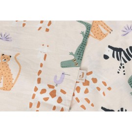 Jollein Kinderbettwäsche - Jungle Jambo - 100x140cm - 100% Baumwolle - OEKO-TEX Zertifiziert - Babybettwäsche mit Kissenbezug - Bettwäsche Set