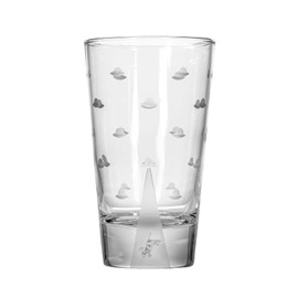 Rolf Glass Mothership UFO Cow Cooler Highball Glass 15 ounce – Engraved Glasses – Lead-Free Glassware - Etched Drinking Glass with Heavy Base – Proudly Made in the USA (Set of 2)