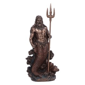 Nemesis Now Poseidon Greek God of the Sea (Medium) 18cm, Resin, Cast in the Finest Resin, Expertly Hand-Painted