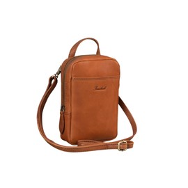 Benthill Hiking Bag Real Leather – Cowhide Leather – Shoulder Bag with Zip – Small Shoulder Bag/Bag Bag, brown