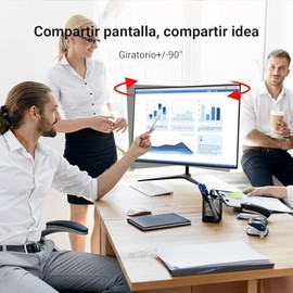 Soporte de Escritorio para Monitor VESA Independiente para Pantallas de Ordenador de 10 a 26 con Altura Ajustable, Giro, inclinación, rotación, VESA  