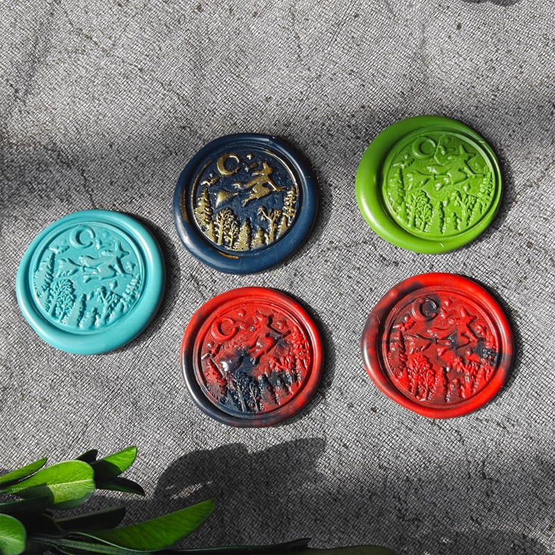 Wax Seal Stamp Kit Halloween Witch Stamp Sealing for Wedding