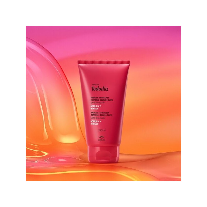 Bronzer Iluminador Corporal Dorado Suave Tododia Acerola y Hibisco