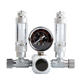 SagaSave Aquarium CO2 Regulator, Dual Check Valve Fish Tank CO2 Pressure Regulator with Bubble Counter for Aquarium Aquarium Water Plant (G5/8)