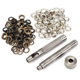 14mm Grommet Tool Kit 100 Pcs, Grommets Eyelets with 3 Pieces Eyelet Punch Tool Kit for Craft Making Repair and Decoration