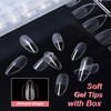FITDON Pack of 240 Almond Nails Tips, Medium Full Cover