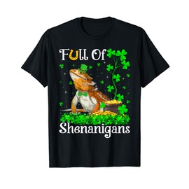 Leprechaun Shamrock Leaf Bearded Dragon St. Patrick's Day T-Shirt