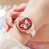 OLEVS Womens Wrist Watches Diamond Butterfly Flower Shape Rose Gold