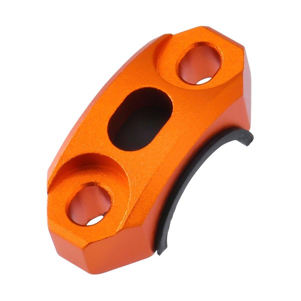 ZETA RACING Rotating Bar Clamp Orange Nylon Sleeve Lever Damage