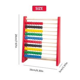 Counting frame, primary school rule slider, abacus, wooden rule slider, primary school, wooden counting frame, rule slider wood, with 100 beads, 1 piece