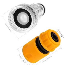 HuYiGGZ 6 Pcs Pressure Washer Gun Adapter Plastic Machine Water Filter Pressure Washer Hose Tap Connector Washer Inlet Filter 3/4 Inch Connector (Set 2)