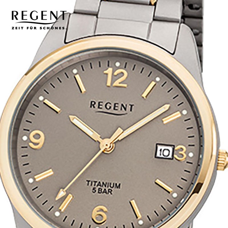 Regent Men's Quartz Watch with Elegant Analogue Display and Silver