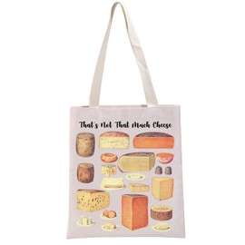 PYOUL Cheese Lover Gift That's Not That Much Cheese Tote Bag Cheese Themed Handbag Who Loves Cheese Gift Foodie Chef Baker Pastry Gift (Much Cheese Tote)