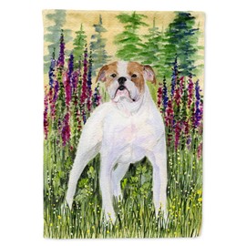Caroline's Treasures SS8156GF English Bulldog Garden Flag Mailbox Flag Decorative Yard Flag Banner Outside Patio Artwork Yard Flower Beds, Garden Size, Multicolor