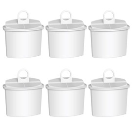 Waterdrop TÜV SÜD Certified Replacement Filter Partners for Braun® Brita® PureAqua KWF2, Braun® BRSC006, Braun® AromaSelect, AromaPassion, Impression Coffee Machines, Pack of 6