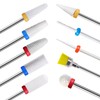 Homeet 10Pcs Ceramic Nail Drill Bits Attachments Professional Nail Cutter