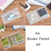 QiXin 30pcs A6 Binder Pocket Set no Zipper Clear Budget