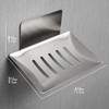 2 Pack Soap Dish for Shower Wall, Stainless Steel Adhesive