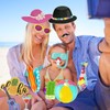 HOWAF Hawaiian Luau Party Photo Booth Props, 30 Pieces Summer