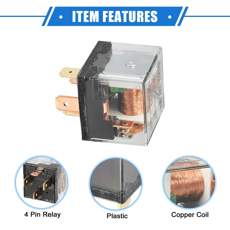 A ABSOPRO Waterproof Relay DC 12V 60A 4 Pin Relay
