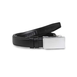 Mission Belt Men's Ratchet Belt - Leather Kid Extra Large Buckle / 1.00" Kids Strap, Black