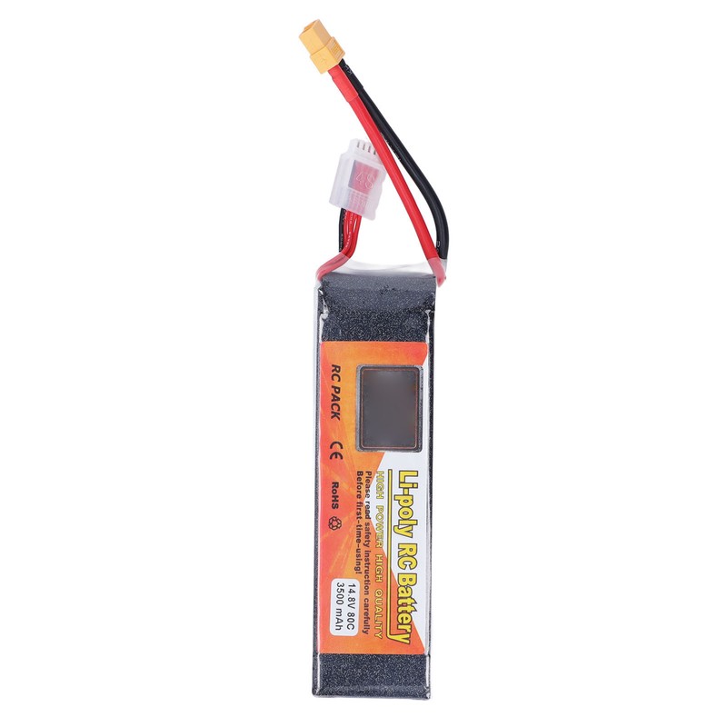 3500mAh Lipo Battery 80C Discharge Rate 14.8V 4S XT60 Plug
