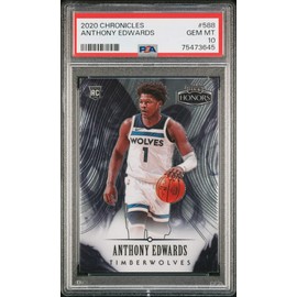 Graded 2020 Panini Chronicles Anthony Edwards #588 Rookie RC Basketball Card PSA 10 Gem Mint