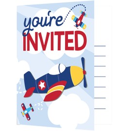 Creative Converting Toy Airplane Invitations, 8 Count