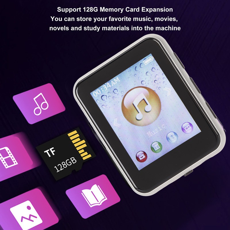 MP3 Bluetooth Player HiFi Lossless 1.8 Inch Touch Screen Support