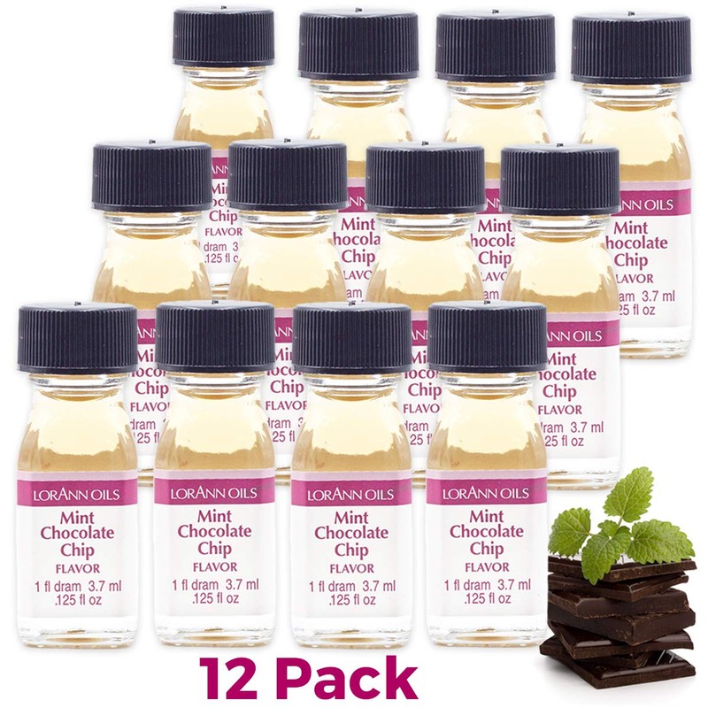 LorAnn Mint Chocolate Chip Flavor, 1 dram bottle, 12 pack