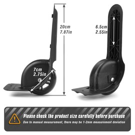 Zoofen Luggage Replacement Wheels 2 pcs Suitcase Rear Wheels Replacement Casters Black(ZD-009)